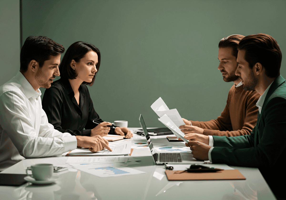 A group of lawyers having a meeting at the office