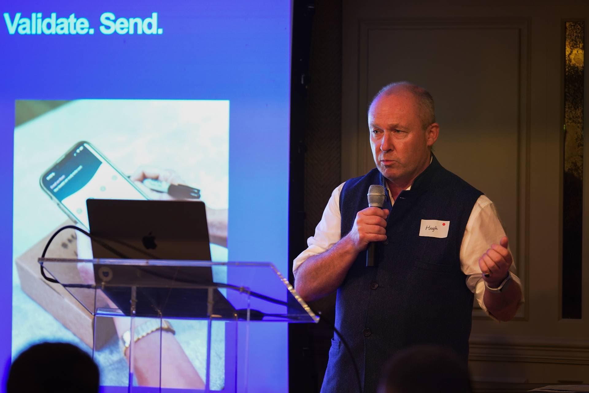 Hugh Craigie Halkett pitching stampfree.ai
